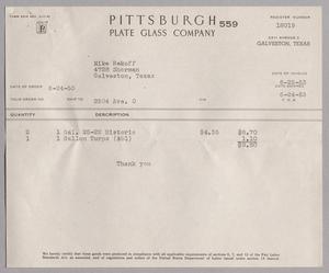 [Invoice from Pittsburgh Plate Glass Company: June 24, 1953]