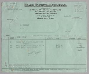 Primary view of object titled '[Invoice for Goods Sold to M. Rekoff, April 1953]'.