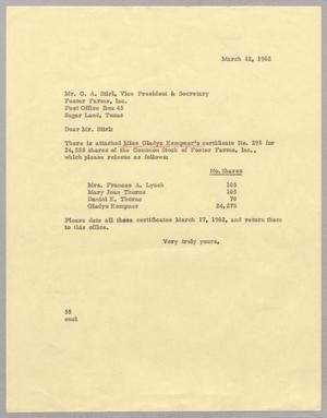 [Letter from Ray I. Mehan to G. A. Stirl, March 12, 1962]