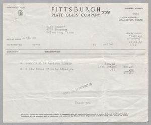 [Invoice for Antique Mirror and Miracle Adhesive, December 1956]