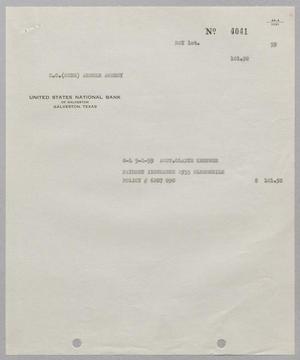 [Invoice for Payment of Insurance, May 1959]