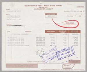 [Invoice for Amount Due From Patient, October 1965]