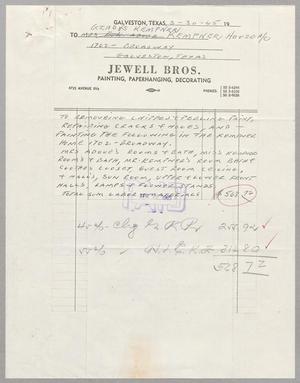 [Invoice for Services by Jewell Bros., March 1965]