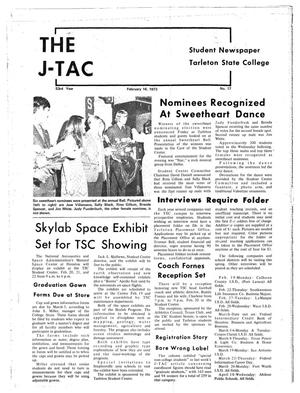 The J-TAC (Stephenville, Tex.), Vol. 53, No. 17, Ed. 1 Wednesday, February 14, 1973