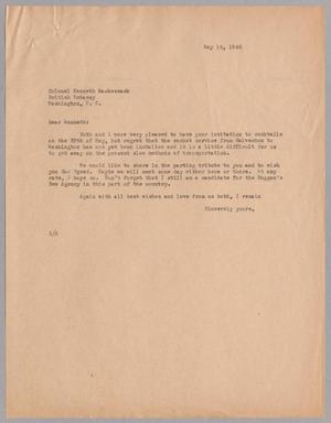 [Letter from Harris L. Kempner to Colonel Kenneth Mackessack, May 14, 1946]