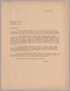 [Letter from Harris L. Kempner to Mrs. B. C. Durfee, June 18, 1946]