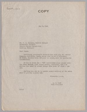 [Copy of a letter from Mr. S. E. Skinner to L. C. Goad, May 9, 1946]