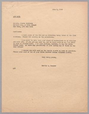 [Letter from Harris L. Kempner to the Brooks Brothers, June 5, 1946]