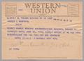 Letter: [Telegram from J. Mahoney to Harris Leon Kempner, June 10, 1946]