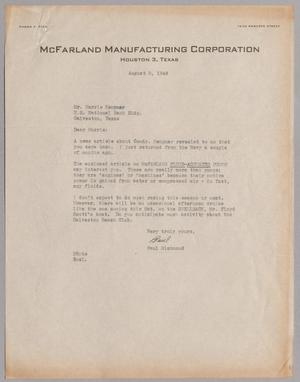 [Letter from McFarland Manufacturing Corporation to Mr. Harris Kempner, August 8, 1946]