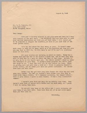 Primary view of object titled '[Letter from Harris L. Kempner to Mr. I. H. Kempner, III, August 6, 1946]'.