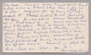 [Post Card to Harris Leon Kempner, August 12, 1946]