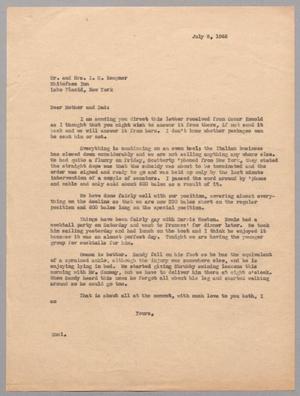 [Letter from Harris L. Kempner to Mr. and Mrs. I. H. Kempner, July 8, 1946]
