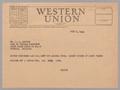 Letter: [Telegram from Harris Kempner to I. H. Kempner, July 1, 1946]