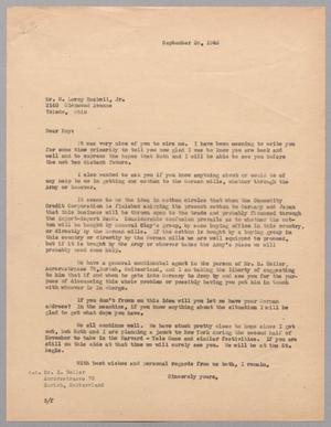 [Letter from Harris L. Kempner to Mr. W. Leroy Haskell, September 28, 1946]