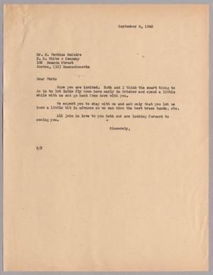 [Letter from Harris L. Kempner to Mr. E. Perkins McGuire, September 4, 1946]