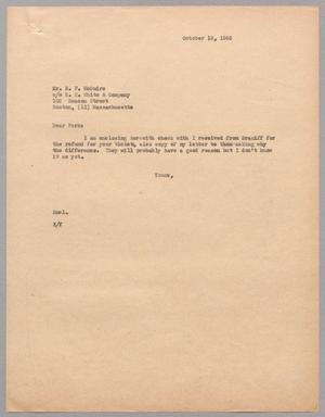 [Letter from Harris L. Kempner to Mr. E. P. McGuire, October 18, 1946]