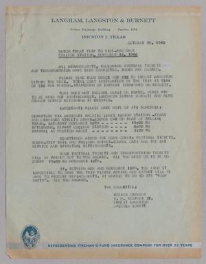 [Letter from Langham, Langston & Burnett, October 21, 1946]