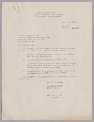[Letter from George Meader and Jas. M. Mead to Captain Chester C. Wood, August 20, 1946]