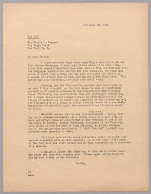 [Letter from Isaac H. Kempner to Mr. Harris L. Kempner, November 23, 1946]
