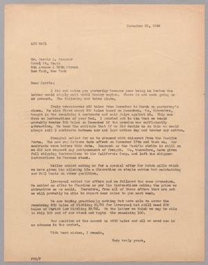 [Letter from Fred H. Rayner to Mr. Harris L. Kempner, November 23, 1946]