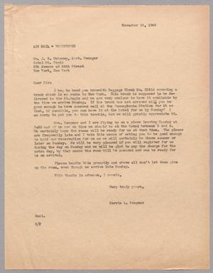 [Letter from Harris L. Kempner to Mr. J. E. Mahoney, November 14, 1946]