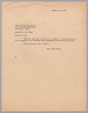 [Letter from Harris L. Kempner to Hugh K. Jones, December 30, 1946]