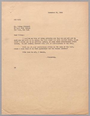 [Letter from Harris L. Kempner to Mr. Sidney Mitchell, December 28, 1946]