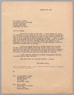[Letter from Harris L. Kempner to Mr. David M. Little, December 23, 1946]