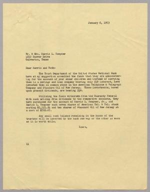 [Letter from Isaac H. Kempner to Mr. & Mrs. Harris L. Kempner, January 6, 1953]