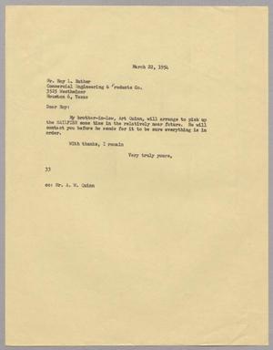 [Letter from Harris L. Kempner to Mr. Roy L. Rather, March 22, 1954]