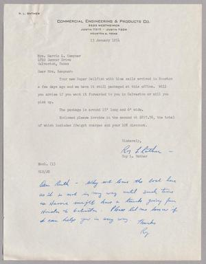 [Letter from Roy L. Rather to Mrs. Harris L. Kempner, January 13, 1954]
