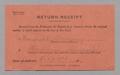 Thumbnail image of item number 2 in: '[Return Receipt Card for Harris Leon Kempner, September 13, 1954]'.