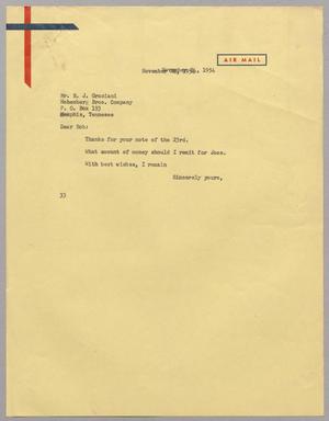 [Letter from Harris L. Kempner to Mr. R. J. Graciani, November 24, 1954]