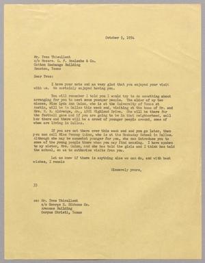 [Letter from Harris L. Kempner to Mr. Yves Thieullent, October 5, 1954]
