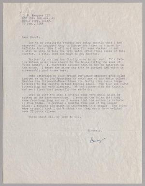 [Letter from I. H. Kempner, III to Harris L. Kempner, January 23, 1955]