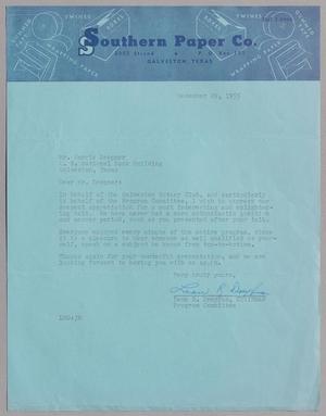 [Letter from Southern Paper Co. to Mr. Harris Kempner, December 29, 1955]