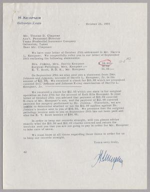 [Letter from A. H. Blackshear, Jr. to Mr. Thomas D. Chapman, October 26, 1955]
