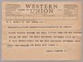 Letter: [Telegram from Harris L. Kempner to the Meuris Hotel, August 25, 1955]