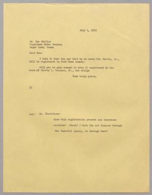 [Letter from Harris L. Kempner to Mr. Gus Stabler and Mr. Blackshear, July 1, 1955]