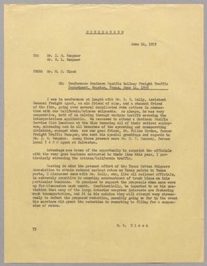 [Letter from H. S. Block to Isaac and Harris Kempner, June 16, 1955]