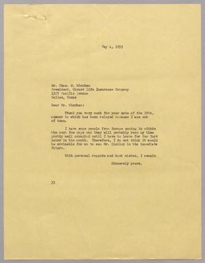 [Letter from Harris L. Kempner to Mr. Chas. W. Windham, May 4, 1955]
