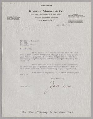 [Letter from John D. Miller, Jr. to Harris L. Kempner, April 12, 1955]