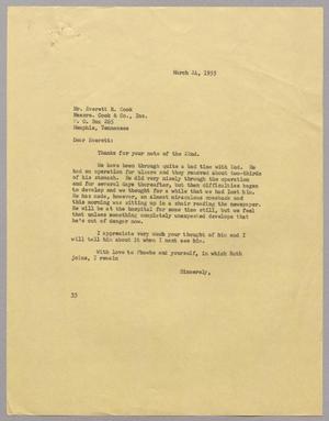 [Letter from Harris L. Kempner to Everett R. Cook, March 24, 1955]