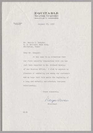[Letter from Equitable to Mr. Harris L. Kempner, January 25, 1956]