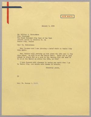 [Letter from Harris L. Kempner to Mr. William B. Richardson, January 9, 1956]