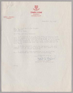 [Letter from the Pomfret School to Mr. and Mrs. Harris L. Kempner, December 30, 1955]