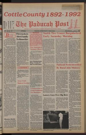 The Paducah Post (Paducah, Tex.), Vol. 86, No. 16, Ed. 1 Wednesday, June 3, 1992