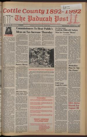 The Paducah Post (Paducah, Tex.), Vol. 86, No. 27, Ed. 1 Wednesday, August 26, 1992