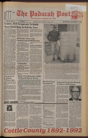 The Paducah Post (Paducah, Tex.), Vol. 86, No. 37, Ed. 1 Wednesday, November 4, 1992
